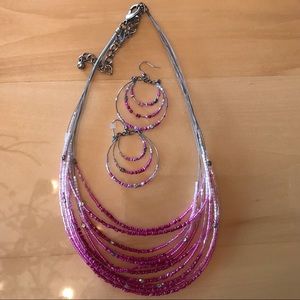 Necklace and earrings